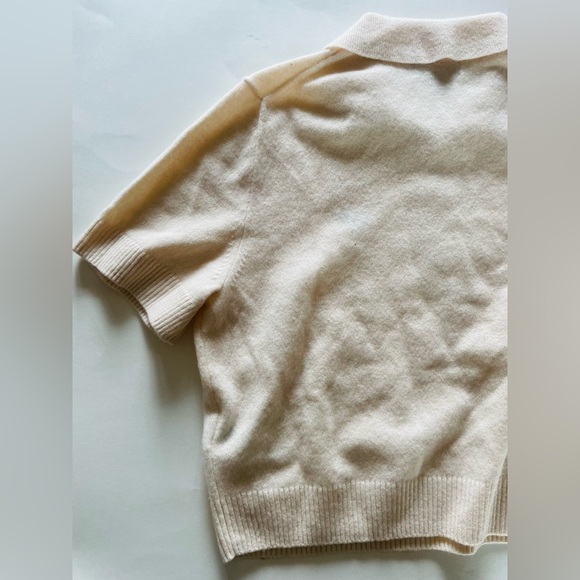 J. Crew Limited Edition USA Swimming X J.Crew Cashmere Cropped Sweater Polo - Picture 8 of 14